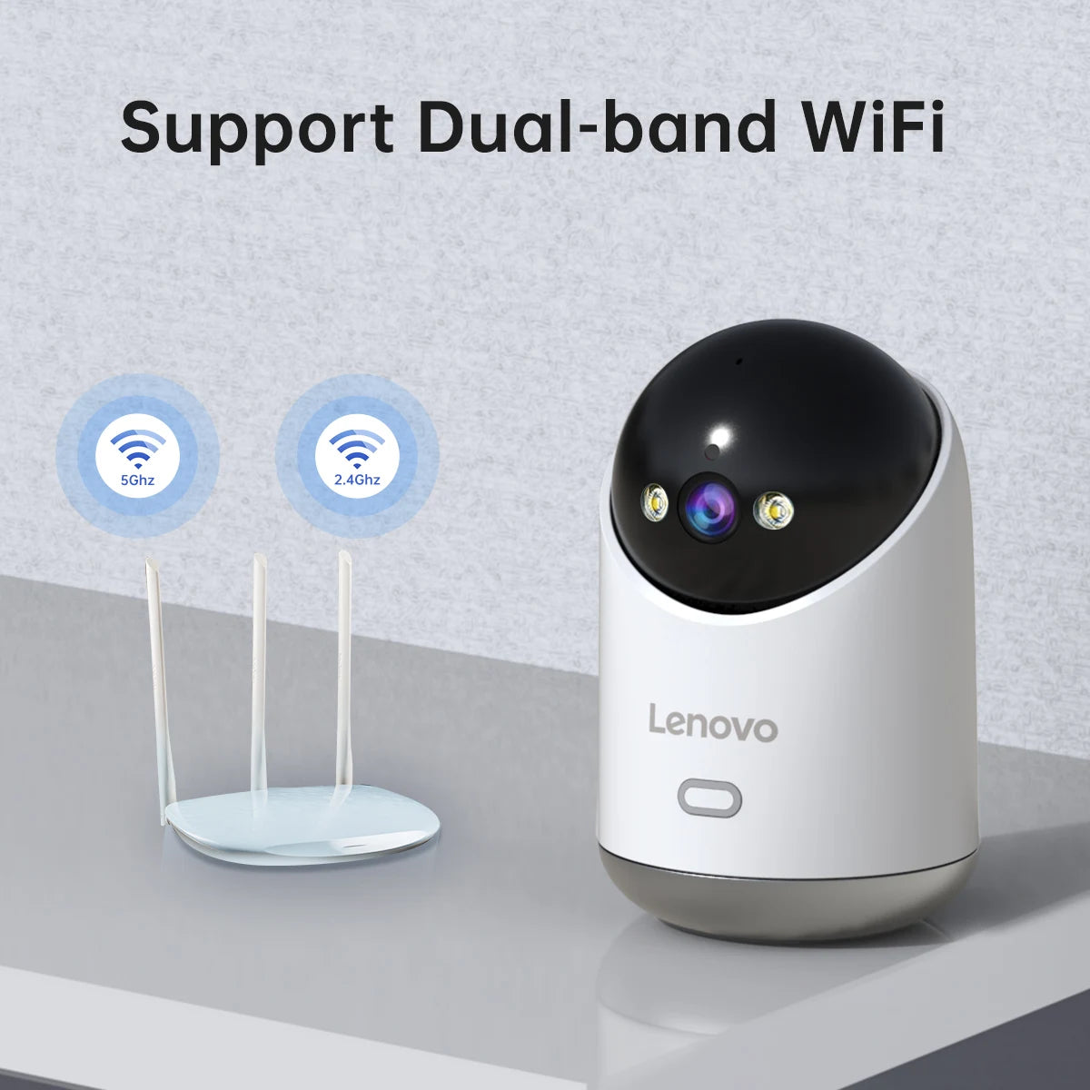 Caméra Dôme Intérieure PTZ 5MP WiFi Dual-Band Suivi Auto Vision Nocturne – CLEVI Paris