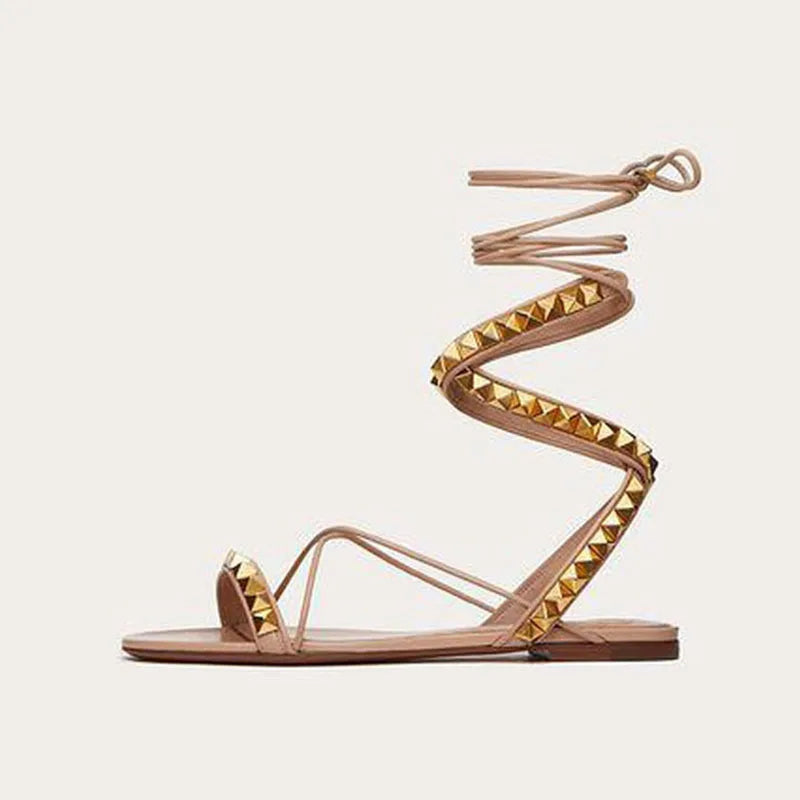 Sandales Gladiateur Style Romain Lacets Croisés Femme Grandes Tailles – CLEVI Paris