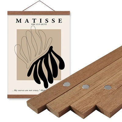 Porte-Affiche Magnétique Bois 4 Essences — CLEVI Paris