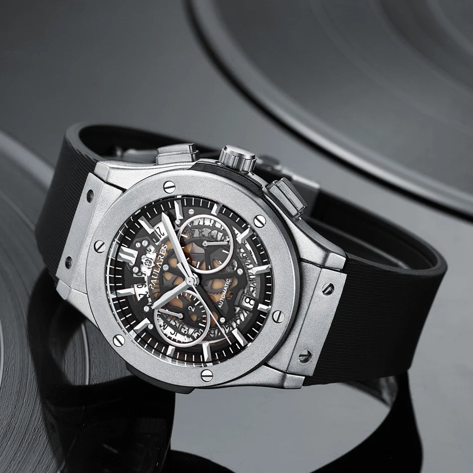 Montre Chronographe Squelette Quartz Homme – CLEVI Paris