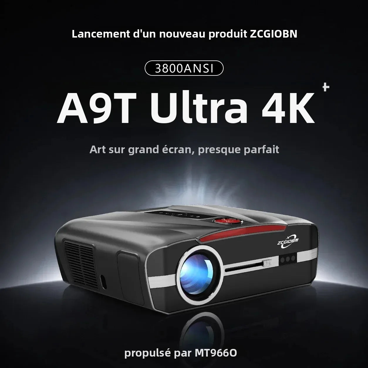 ZCGIOBN A9T 4K Projecteur Home Cinéma 1080P 4200 ANSI Android Netflix WiFi 6 BT 5.4 – CLEVI Paris