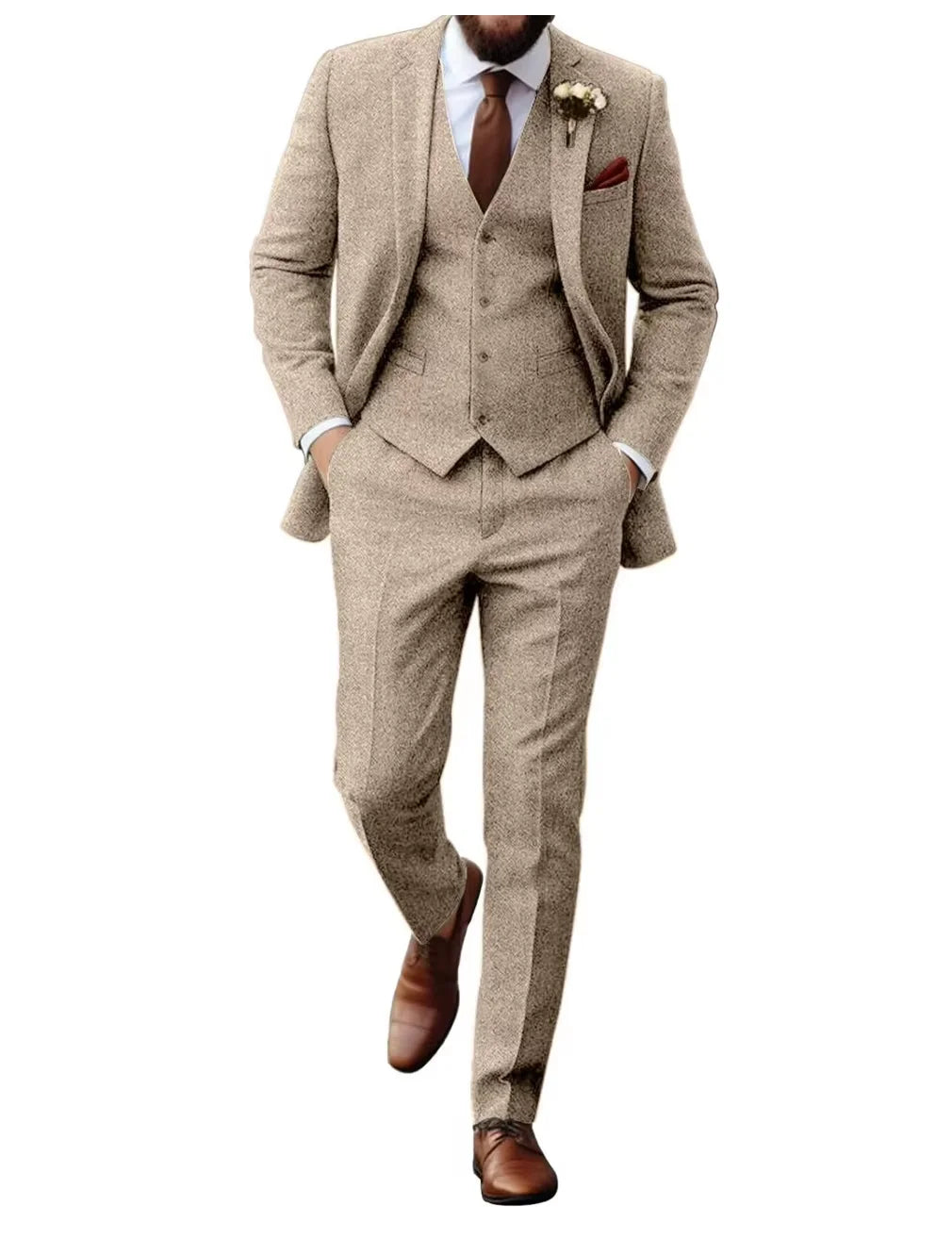Costume homme 3 pièces à chevrons – CLEVI Paris