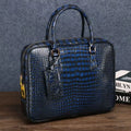 Porte-Documents Homme Cuir Véritable Motif Alligator 14” – CLEVI Paris