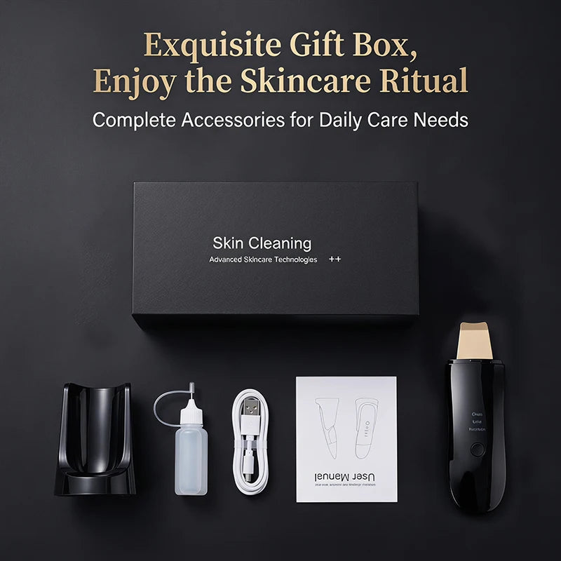 Spatule Ultrasonique Rechargeable Points Noirs & Peeling Visage – CLEVI Paris