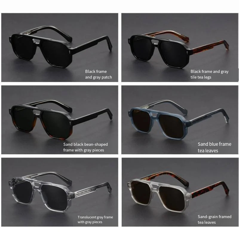 Lunettes de soleil rectangulaires non polarisées – CLEVI Paris
