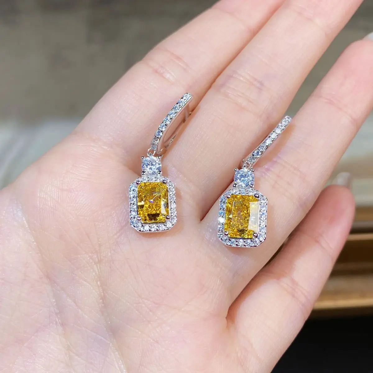 Boucles d'Oreilles Clous Diamant PT950 Ice Flower – CLEVI Paris