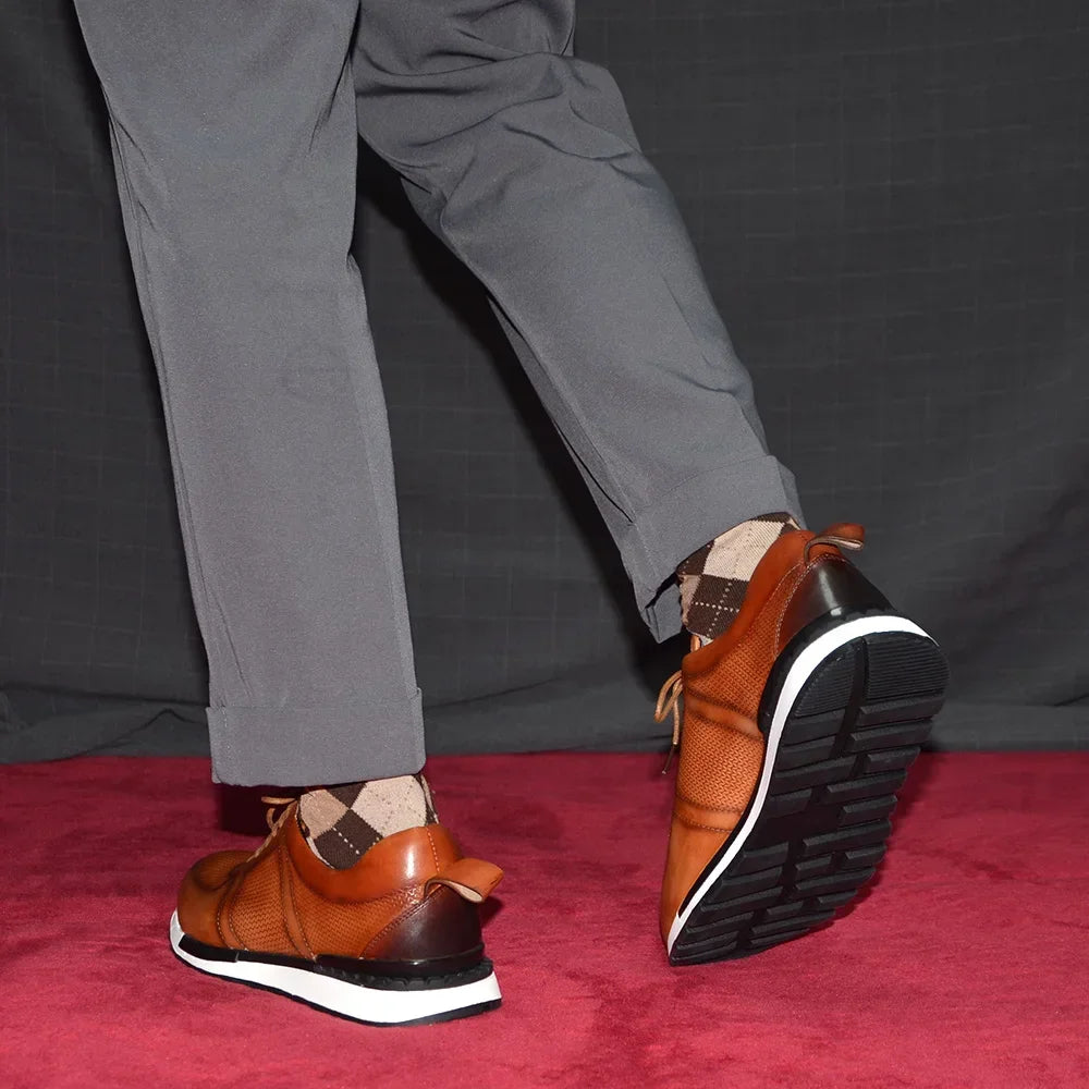 Oxford Homme Luxe Cuir Véritable Style Européen | Ajouré Lacets 4 Coloris