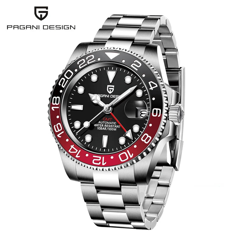 Montre GMT Automatique Homme Pagani Design PD-1662 Saphir Lunette Céramique 100m – CLEVI Paris