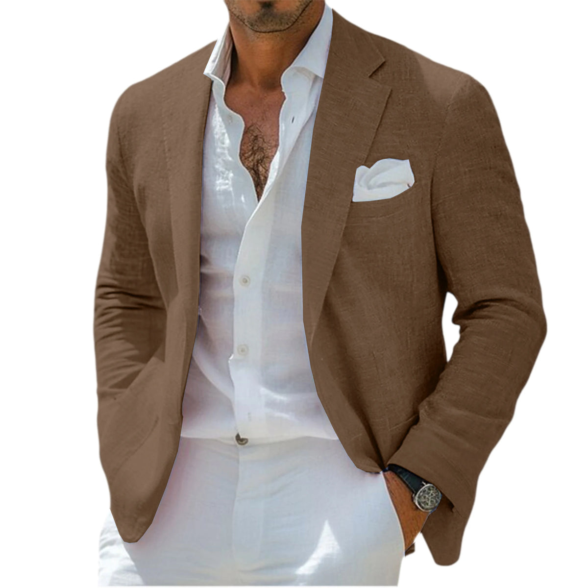 Blazer homme en lin coupe slim – CLEVI Paris