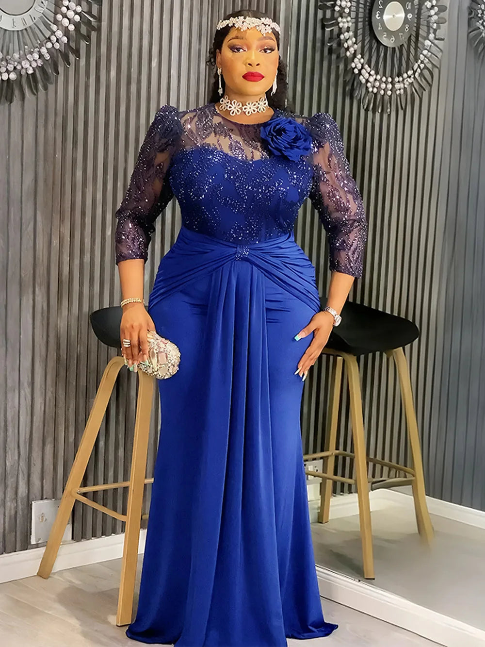 Robe longue africaine élégante femme – CLEVI Paris