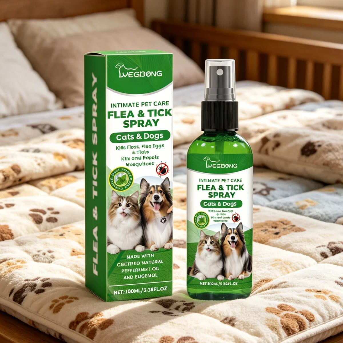 Spray anti-puces pour chiens et chats – CLEVI Paris