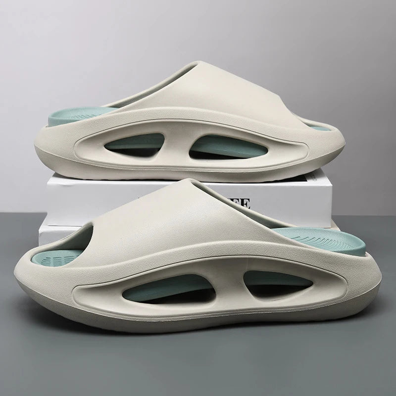 Tongs Plateforme Homme – Bout Ouvert Antidérapantes EVA Plage Salle de Bain Extérieur 5 Coloris Pointures 40–45 – CLEVI Paris
