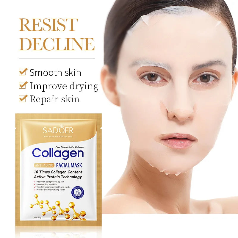 Masques Tissu Collagène SADOER Fermeté Hydratation & Éclat – CLEVI Paris