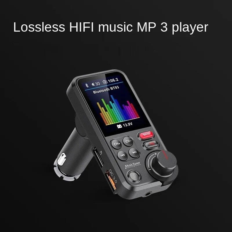 Transmetteur FM Bluetooth Voiture – Charge Rapide QC3.0, Écran LED, Micro Mains-Libres, Basses/Aigus, Bluetooth 5.0