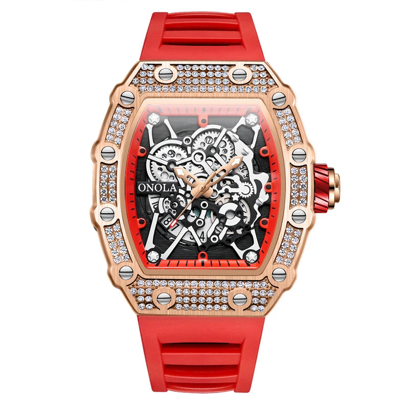 ONOLA ON3827D – Montre Quartz Homme | Sport & Business, Bracelet Silicone, Étanche 3 Bar