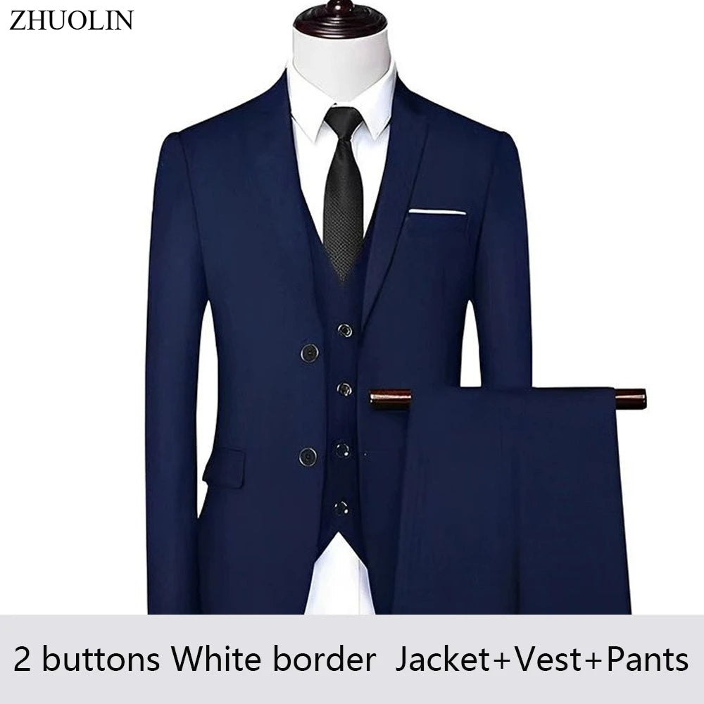 Costume Homme Élégant 2-3 Pièces Blazer Stretch Mariage – CLEVI Paris