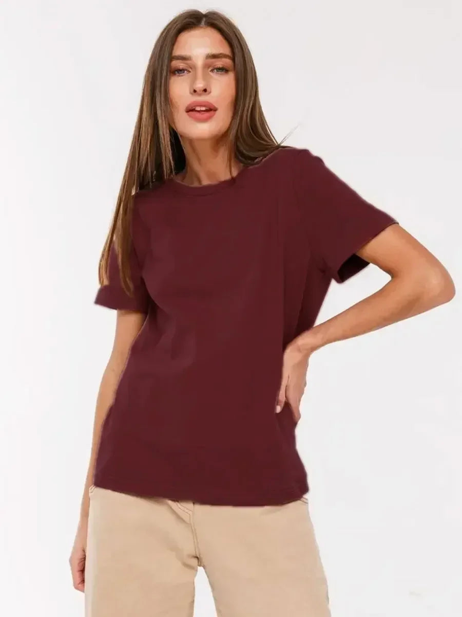 T-shirt Femme 100% Coton — Coupe Loose Manches Courtes | CLEVI Paris