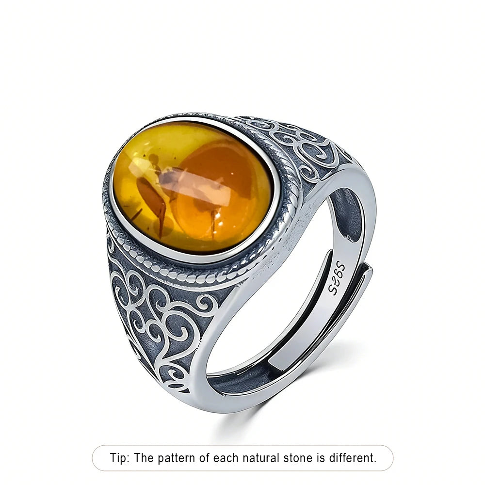 Bague Homme Œil de Tigre Argent 925 – CLEVI Paris