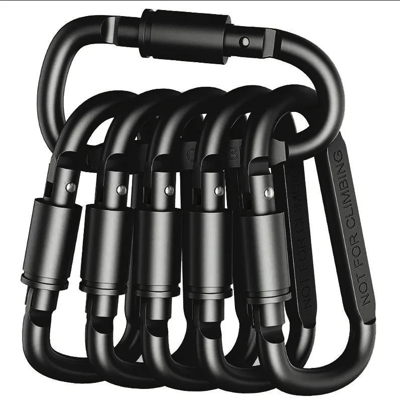 Mousquetons Aluminium Verrouillables | EDC, Camping, Porte-Clés & Sac à Dos, 50 kg – CLEVI Paris