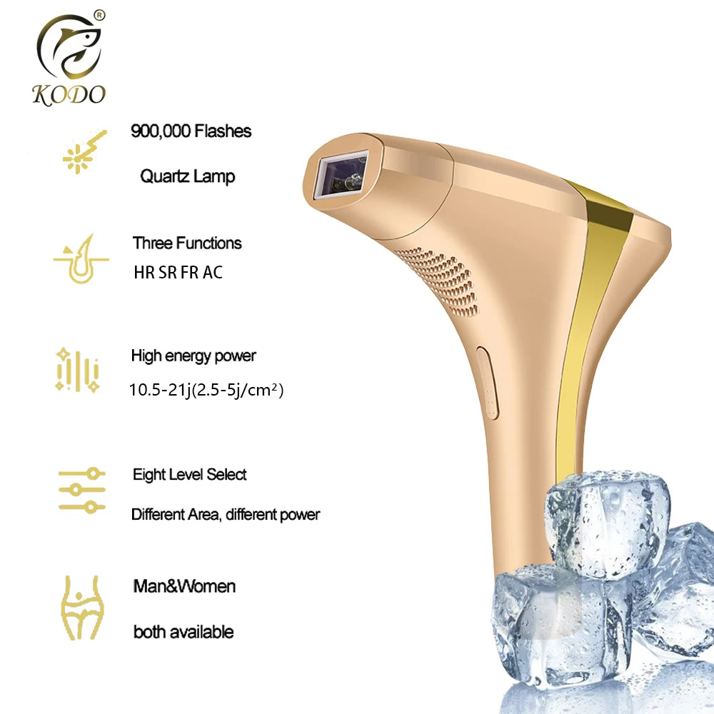 Épilateur IPL KODO 4-en-1 Visage & Corps Lumière Pulsée Sans Douleur – CLEVI Paris