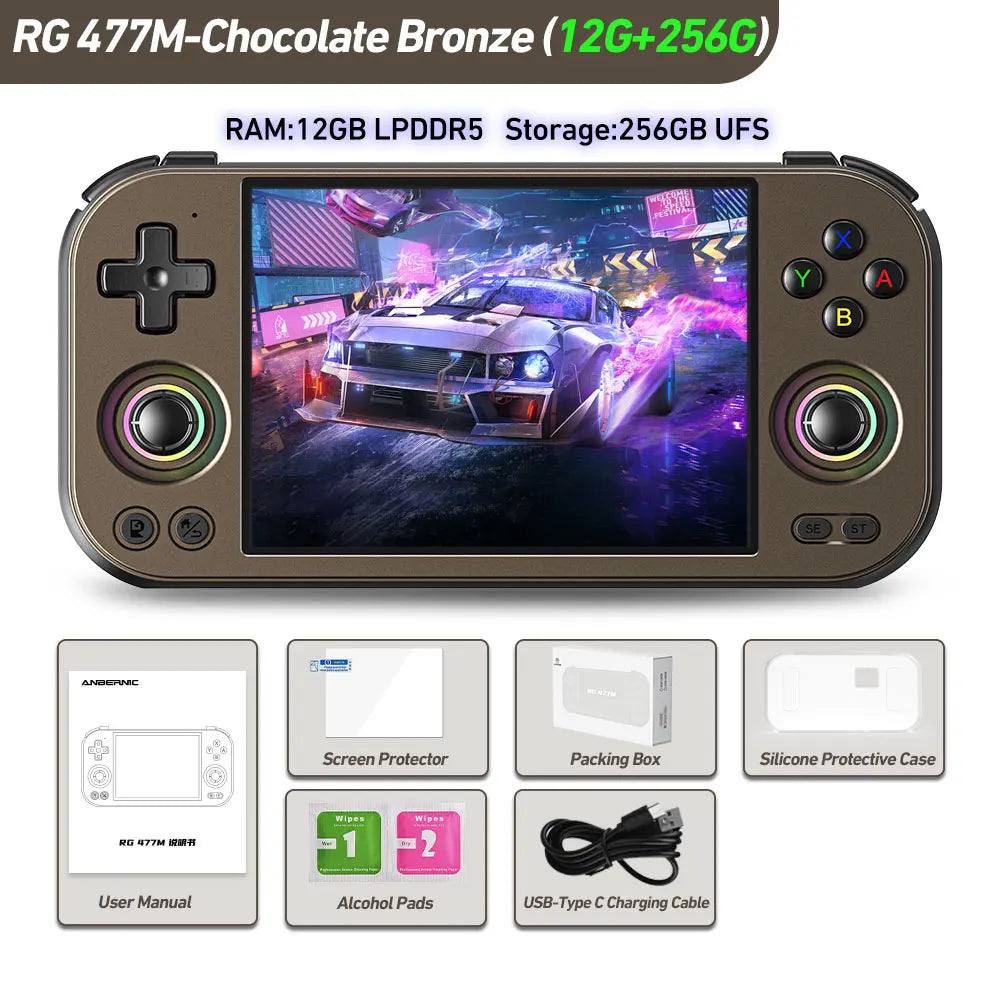 Console Portable Anbernic RG477M Retro 4.7" Dimensity 8300 Android 14 – CLEVI Paris