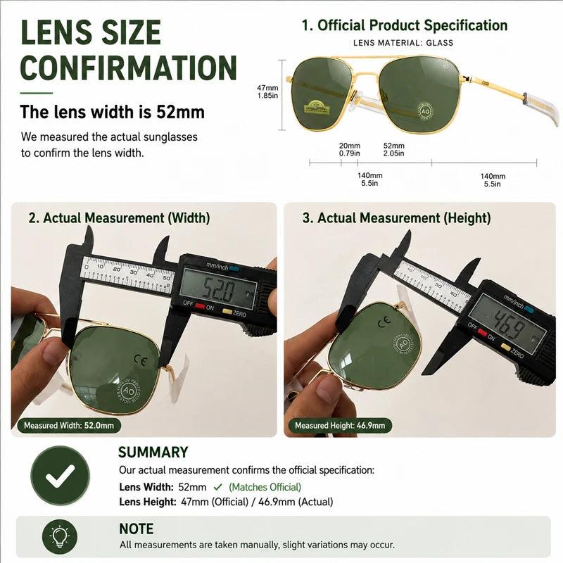 Lunettes de Soleil Pilote Unisexe Verre Trempé UV400 AO8054 – CLEVI Paris