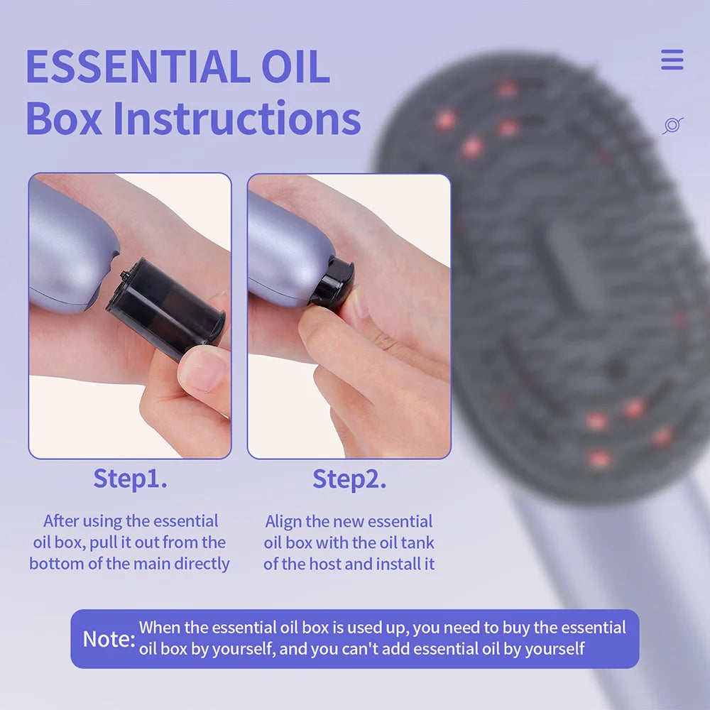 Peigne de Massage Cuir Chevelu avec Spray – Vibration & Soin Cheveux – CLEVI Paris