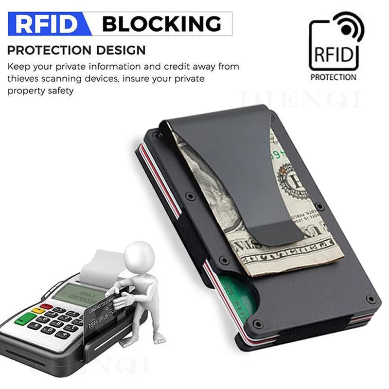 Portefeuille Slim Aluminium Anti-RFID — Minimaliste, Porte-Cartes, 4 Coloris | CLEVI Paris