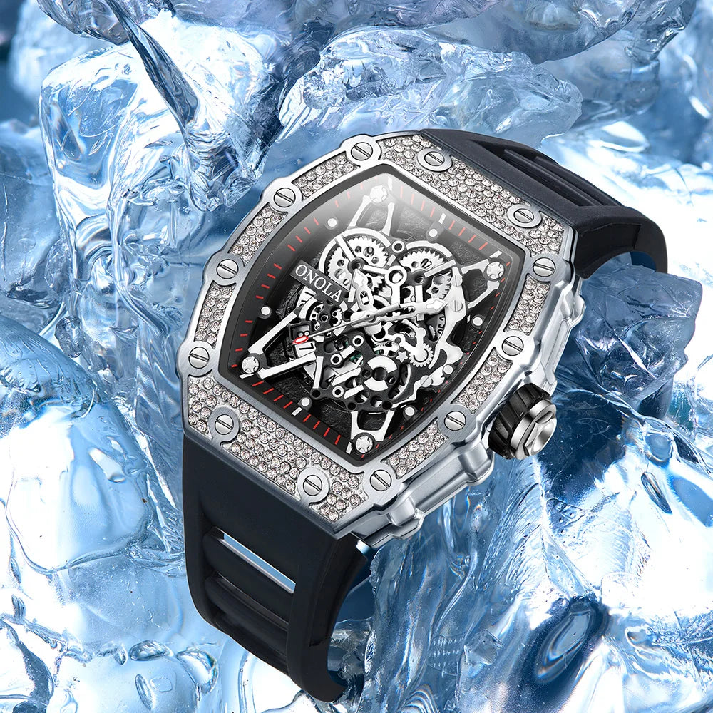ONOLA ON3827D – Montre Quartz Homme | Sport & Business, Bracelet Silicone, Étanche 3 Bar
