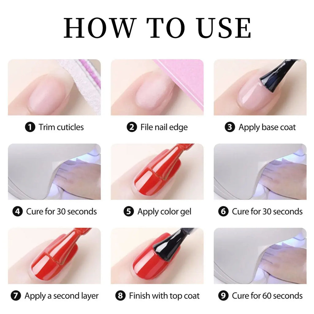 Vernis Gel Semi-Permanent Hassleless – 20 Couleurs Candy & Macaron – CLEVI Paris