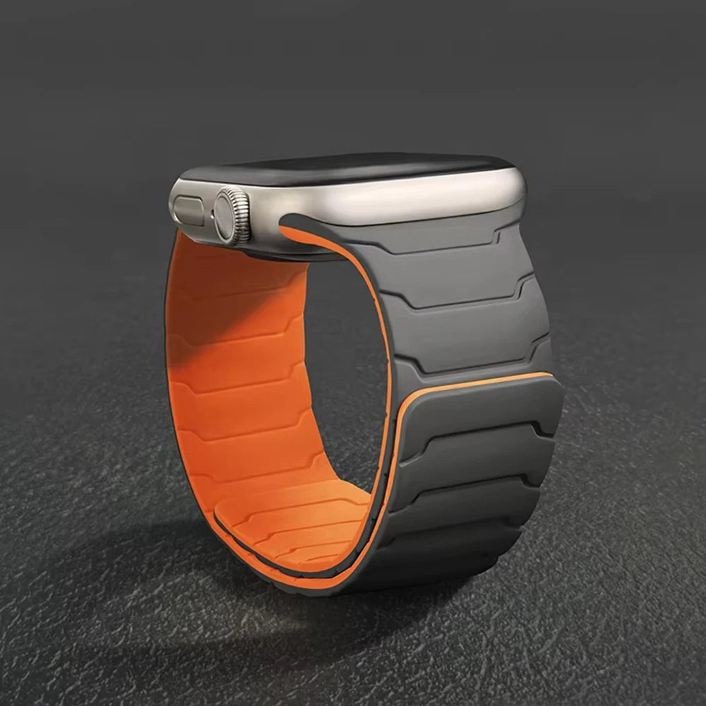Bracelet Silicone Magnétique Apple Watch – Compatible Series 1–11 SE Ultra 1/2/3 – 38 40 41 42 44 45 46 49mm – CLEVI Paris
