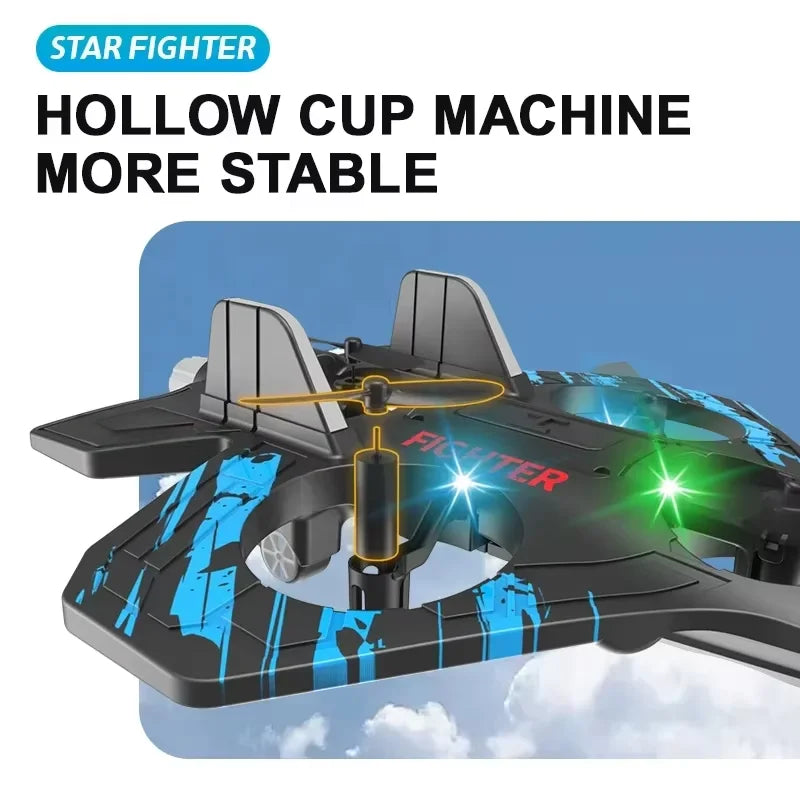 Avion Planeur Télécommandé 2,4G – Mousse EVA, Lumières LED, Cascades & Vol Stationnaire – CLEVI Paris