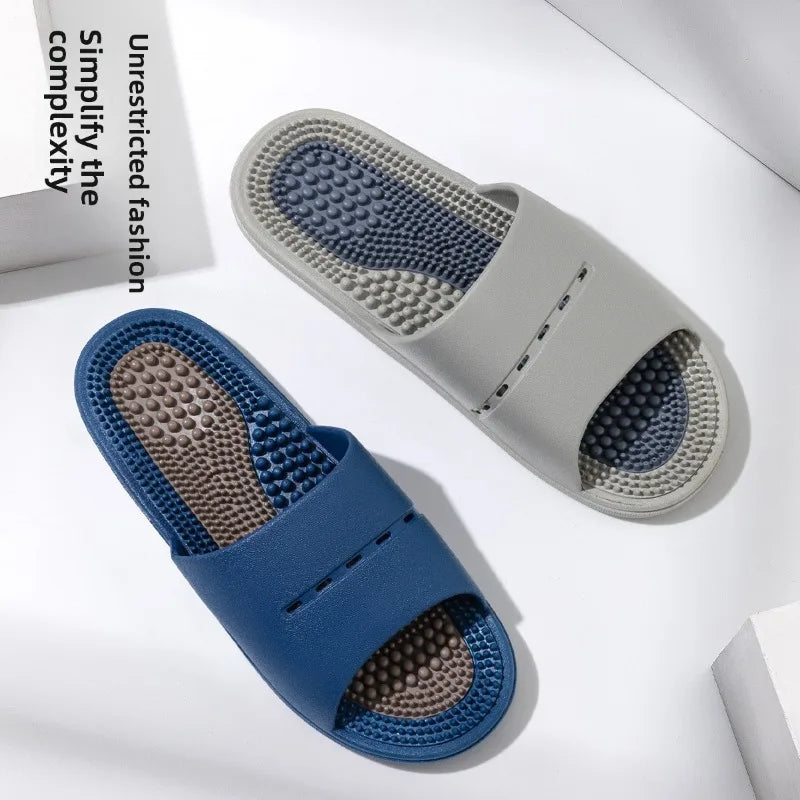 Chaussons Massage Homme – Semelle Acupression Antidérapante Intérieur Salle de Bain Été Pointures 40–45 – CLEVI Paris