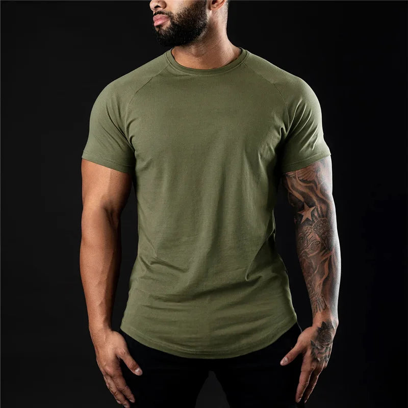 T-Shirt Sport Homme YOUONGWEAR – Coton Stretch, Muscle Fit, Séchage Rapide, Grande Taille