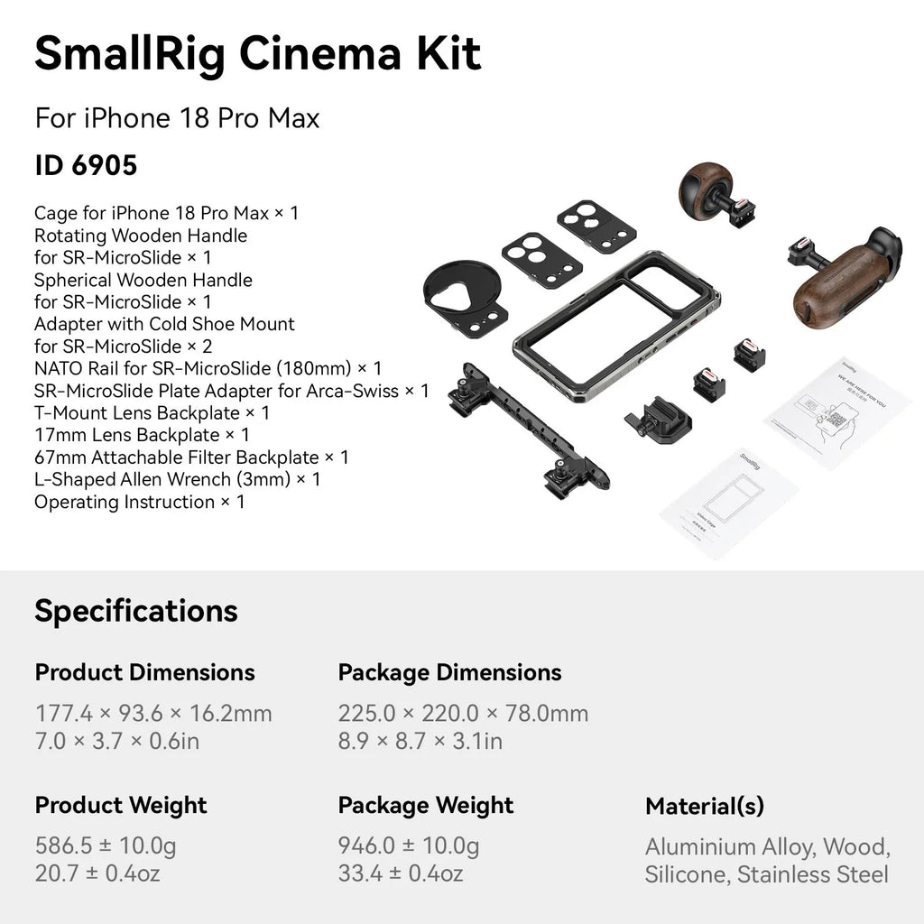 Cage vidéo SmallRig série 6900 SR-MicroSlide – CLEVI Paris