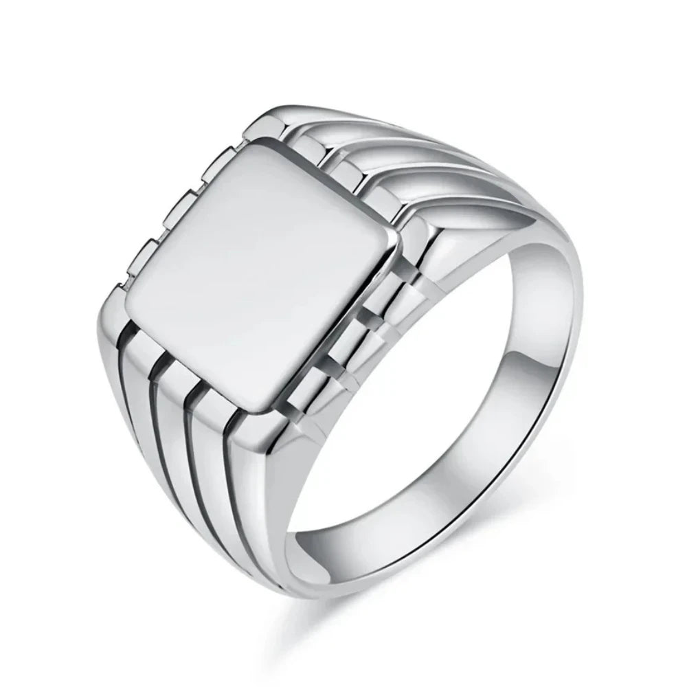 Bague Géométrique Homme en Acier Inoxydable – CLEVI Paris