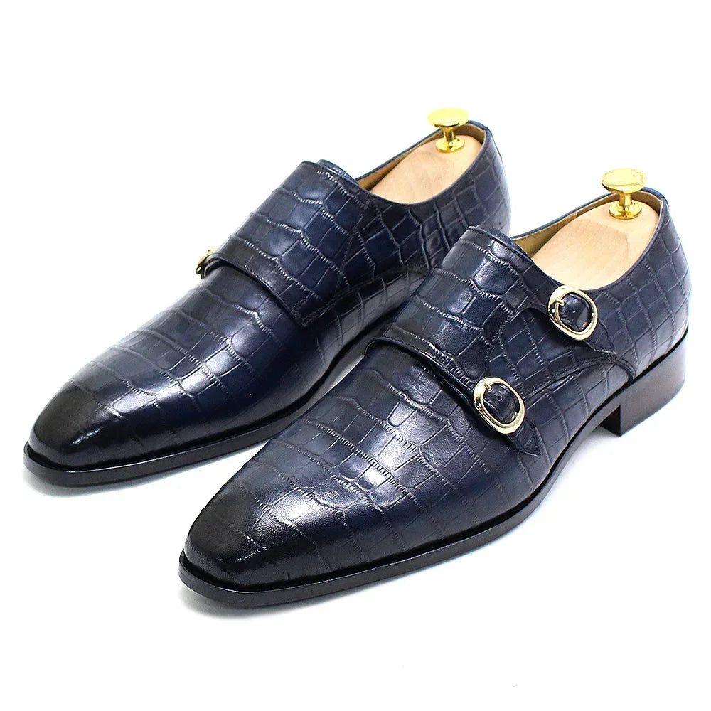 Chaussures homme en cuir à double boucle – CLEVI Paris