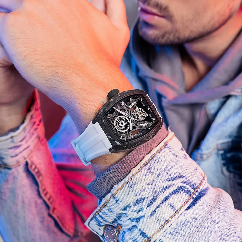 BONEST GATTI BG7003 – Montre Automatique Tourbillon Homme | Boîtier Carbone