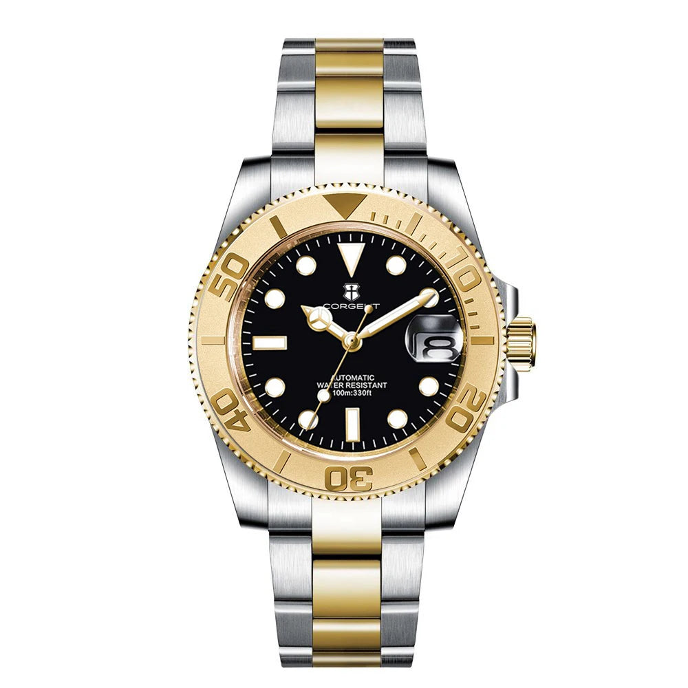 Montre Automatique Homme Corgeut NH35 – Diver 40mm Lunette Céramique Verre Saphir – CLEVI Paris