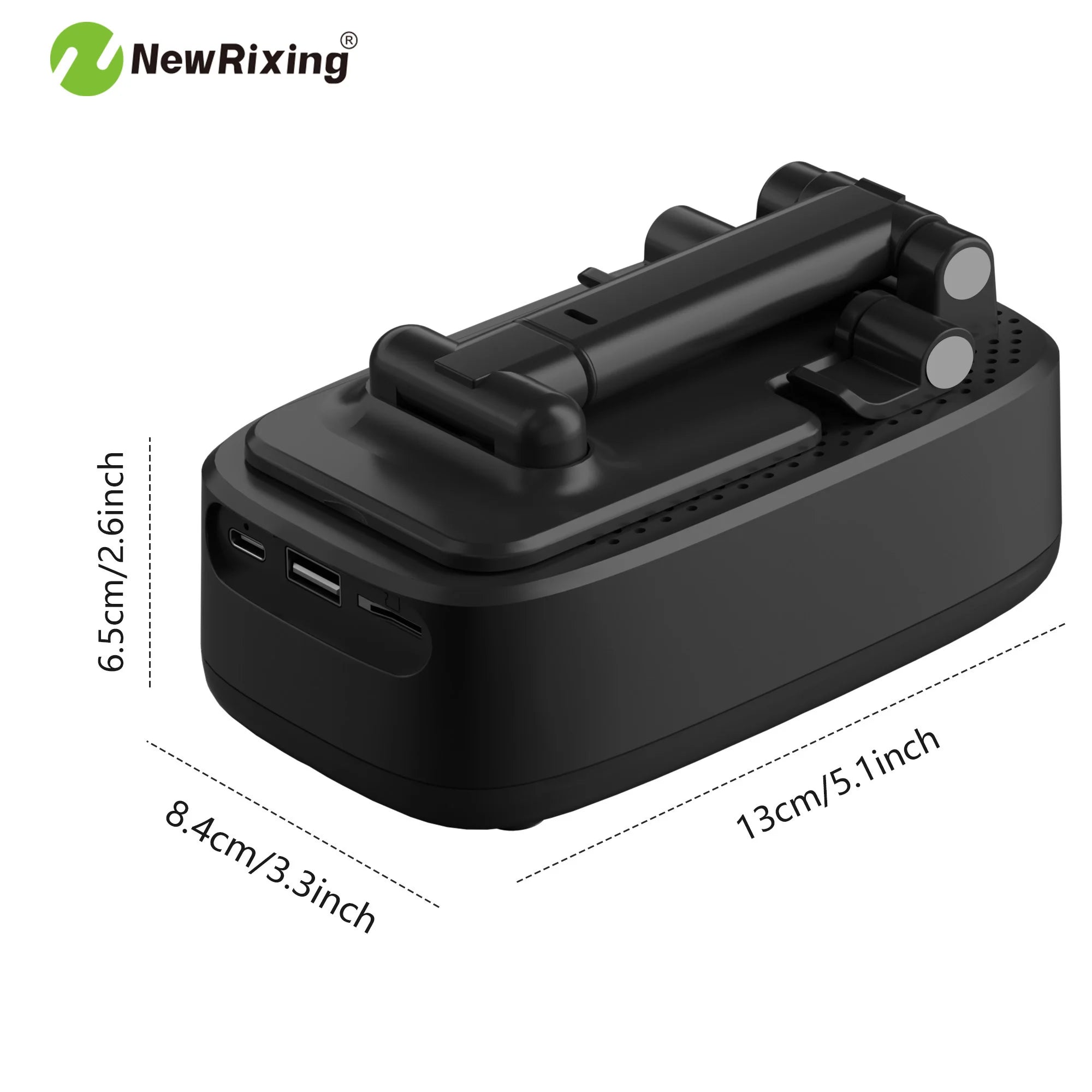 Support Téléphone 3-en-1 – Enceinte Bluetooth, Power Bank 1800mAh, Mains Libres | NewRixing