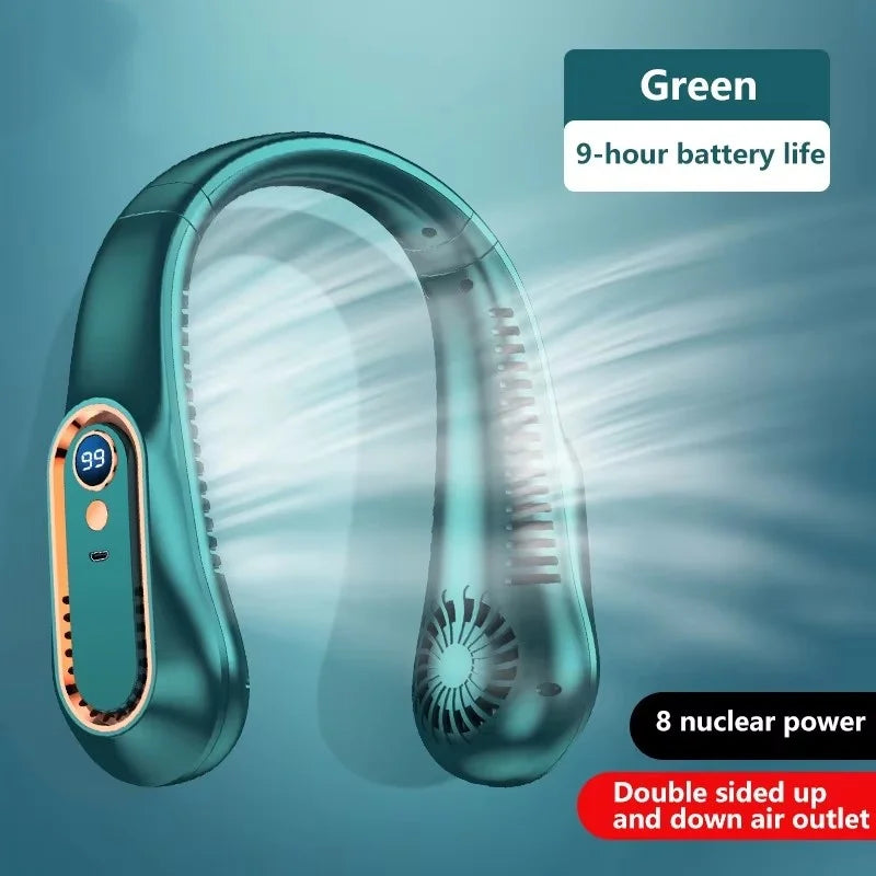 Ventilateur de cou rechargeable 8000 mAh sans lame – CLEVI Paris