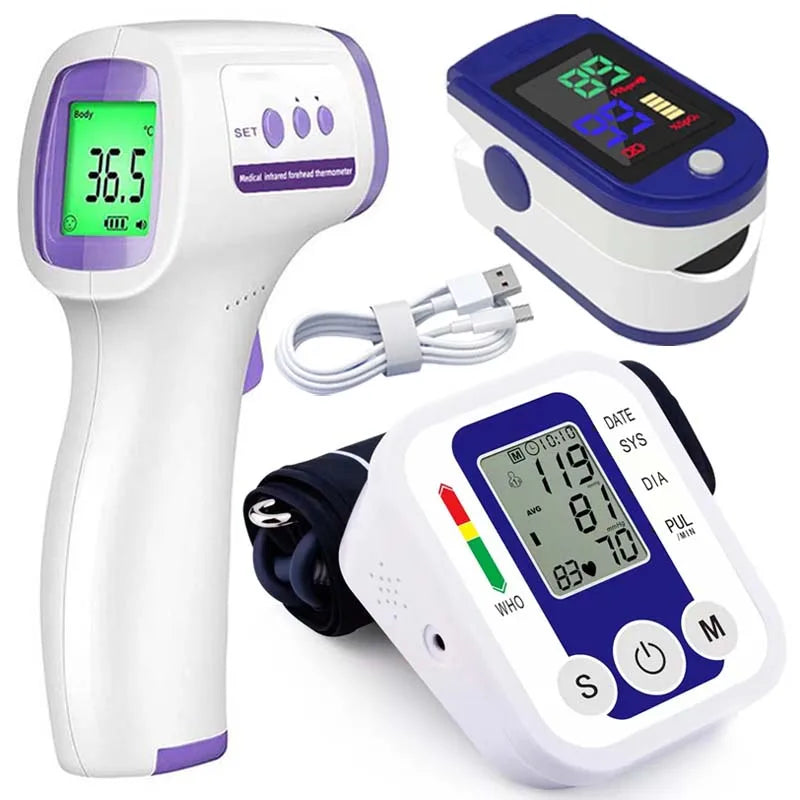 Tensiomètre Bras Automatique & Oxymètre Certifié CE Mémoire – CLEVI Paris