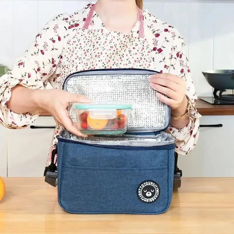 Sac Repas Isotherme Oxford Portable Bretelle — CLEVI Paris