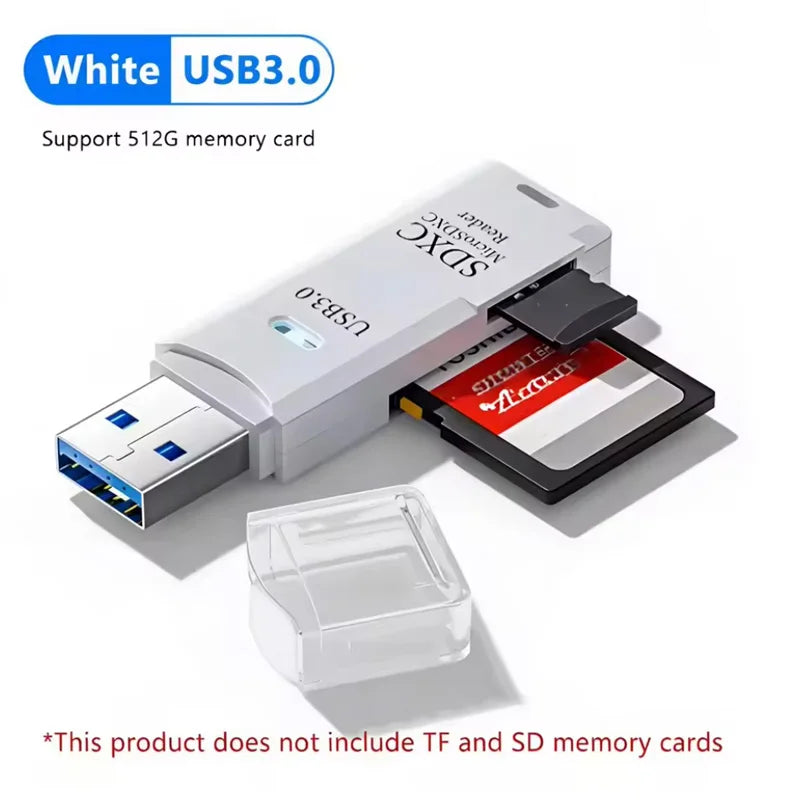 Lecteur de Carte TF/SD USB 2.0 & 3.0 – Haute Vitesse, Ultra-Compact, Certifié CE/RoHS, PC & Laptop – CLEVI Paris