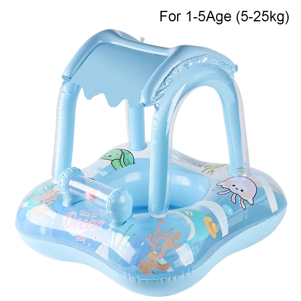Bouée Gonflable Enfant avec Auvent – 3-6 ans, Piscine & Plage