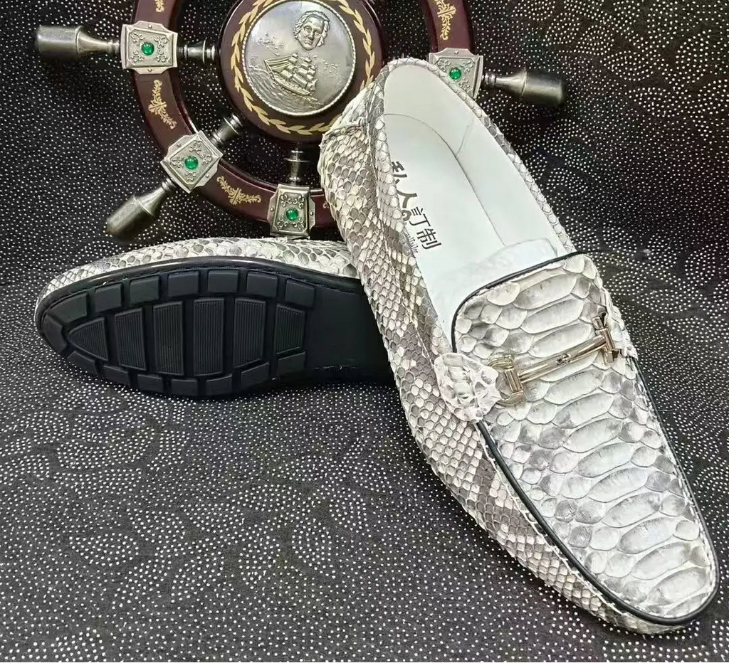 Chaussures homme en peau de python à enfiler – CLEVI Paris