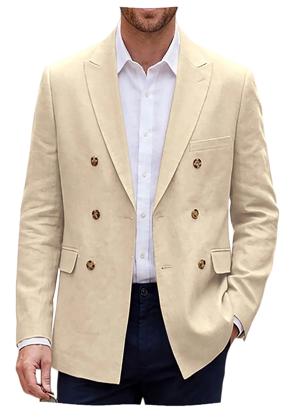 Blazer homme double boutonnage à revers – CLEVI Paris
