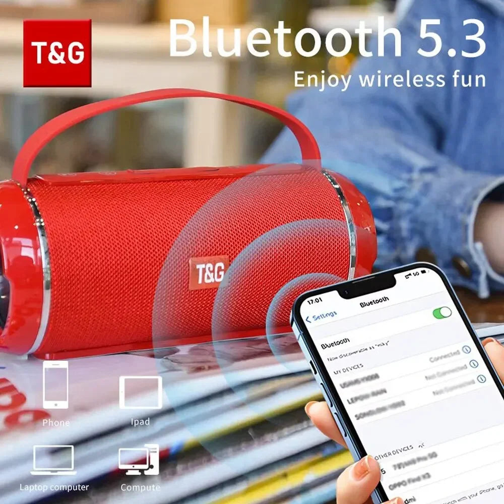 T&G TG116C Enceinte Bluetooth Portable Waterproof TWS 3D Stéréo – CLEVI Paris