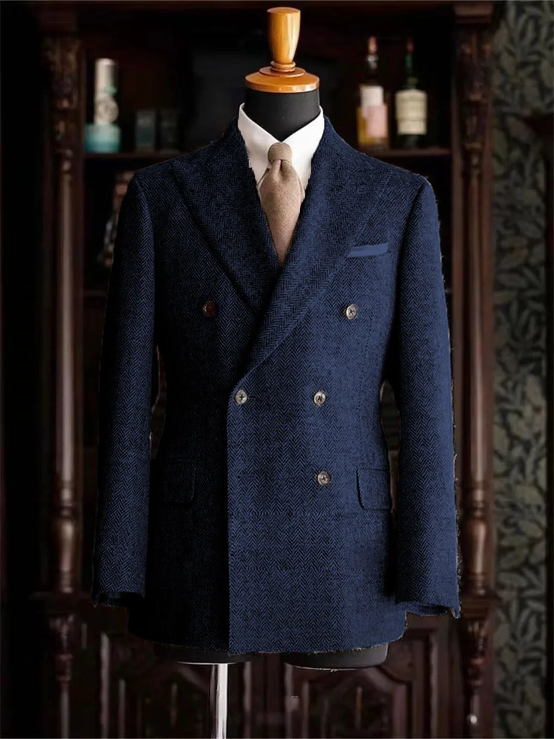 Blazer homme double boutonnage à chevrons – CLEVI Paris