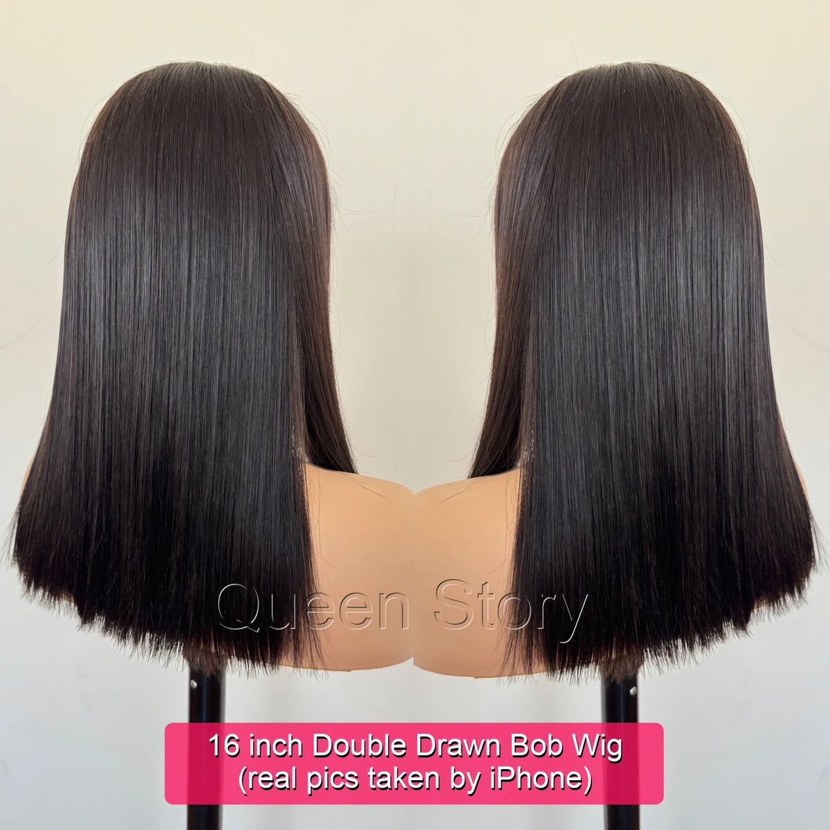 Perruque bob lisse HD 13x4 cheveux humains – CLEVI Paris